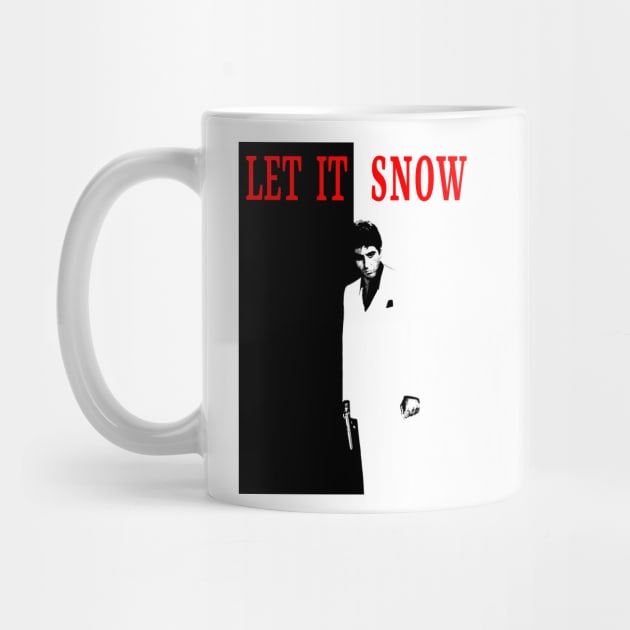 Let It Snow Scarface Movie Poster Holiday by HeyListen